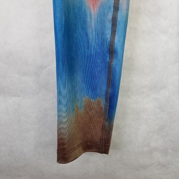 Beyond Yoga 7/8 Leggings Women's S Multi Color Red Blue Stripe Lux High Waisted - Picture 3 of 14